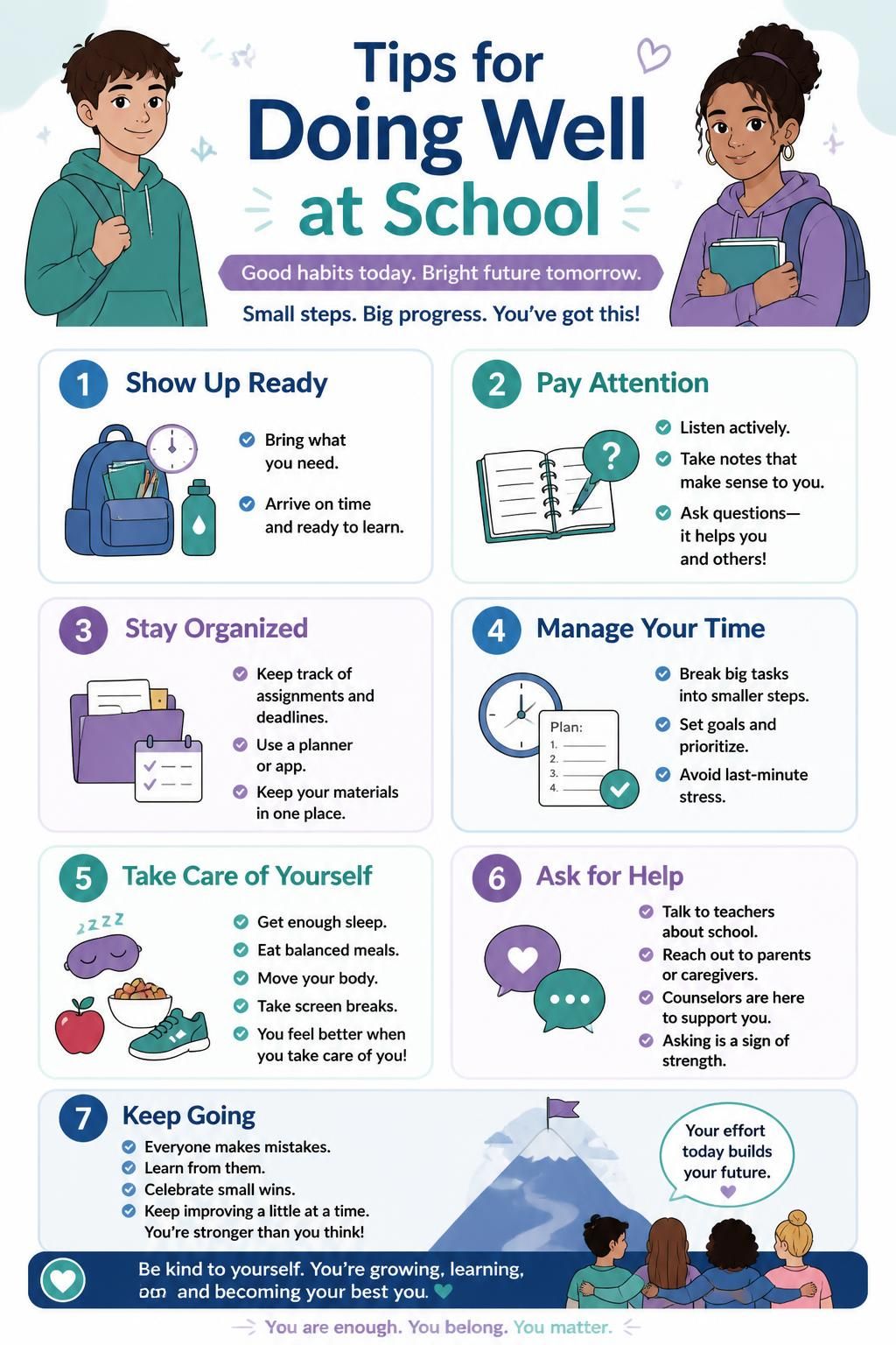 doing well at school graphic